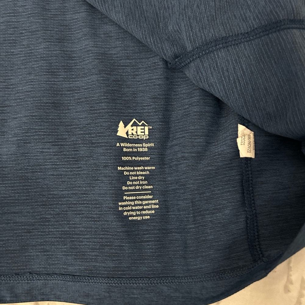 REI Co-op Performance T-Shirt Mens TALL XXL Blue Running Crew Neck Hiking EUC - Picture 4 of 5
